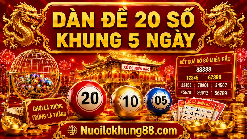 dàn đề 20 số khung 5 ngày hiệu quả từ nuôi lô 888