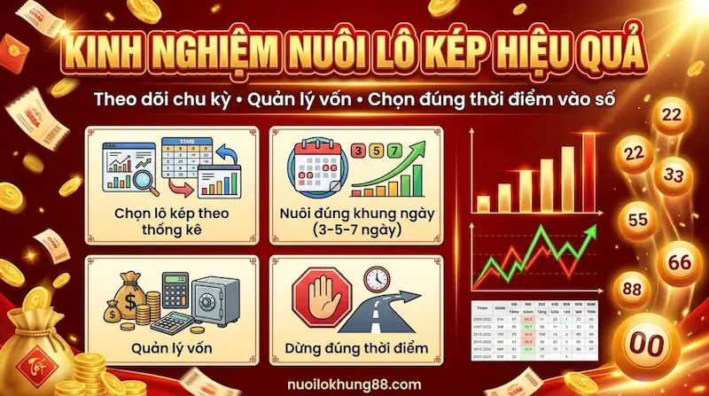 phương pháp theo dõi chu kỳ, quản lý vốn , chọn đúng thời điểm vào số hiệu quả khi nuôi lô kép
