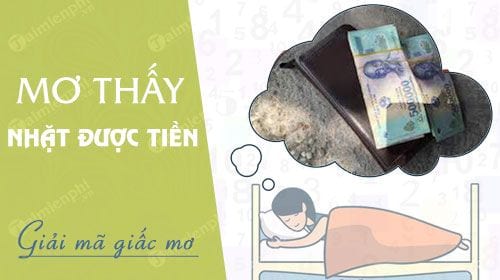 mơ nhặt được tiền