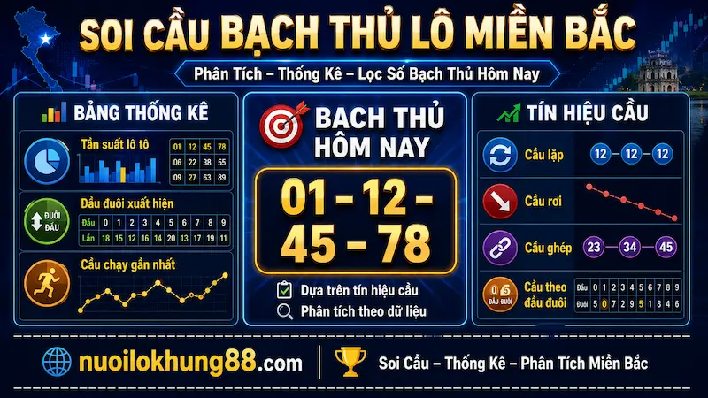 Soi cầu bạch thủ lô miền Bắc hôm nay dự đoán số bạch thủ theo thống kê và phân tích xu hướng