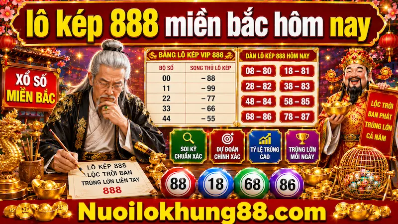 lô kép 888 miền Bắc hôm nay chuẩn cao thủ
