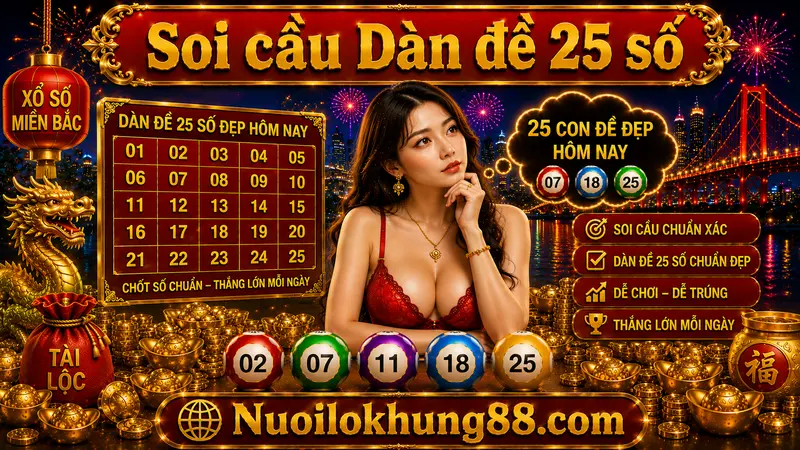 dàn đề 25 số đẹp xsmb