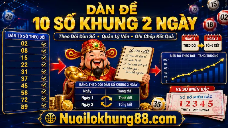 Dàn đề 10 số khung 2 ngày miễn phí miền Bắc cách theo dõi và quản lý vốn hiệu quả
