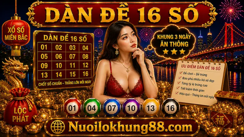 Dàn đề 16 số khung 3 ngày ăn thông hiệu quả từ cao thủ xsmb