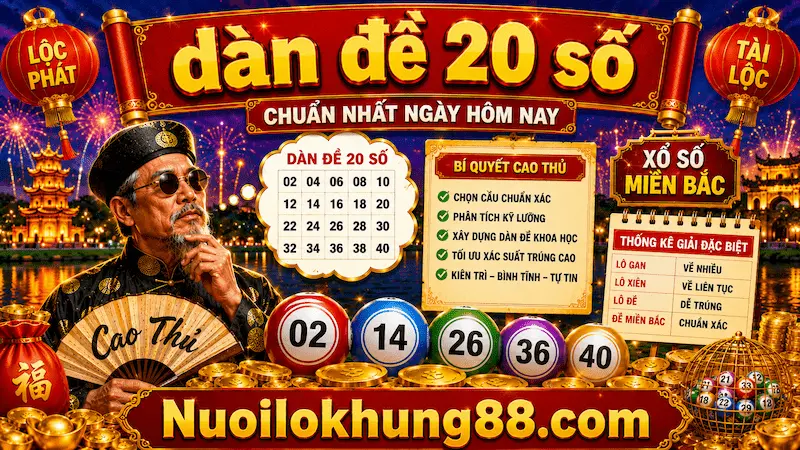 Dàn Đề 20 Số Chuẩn Nhất Hôm Nay – Chốt Số Tỷ Lệ Cao