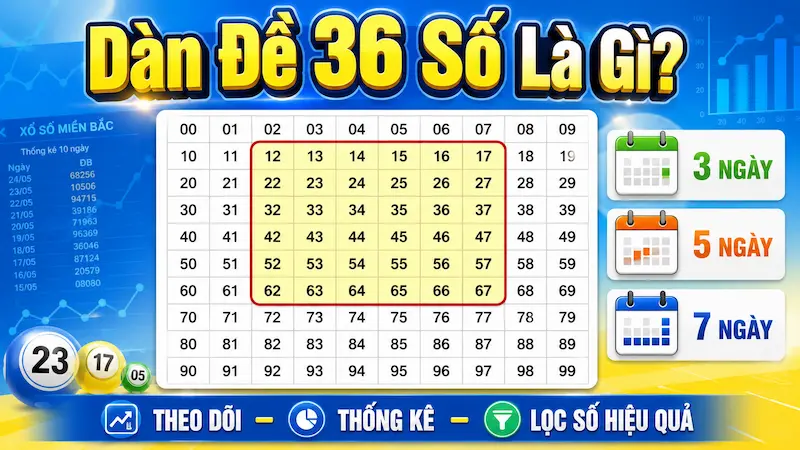Dàn đề 36 số là gì và cách thống kê theo khung 3 ngày 5 ngày 7 ngày
