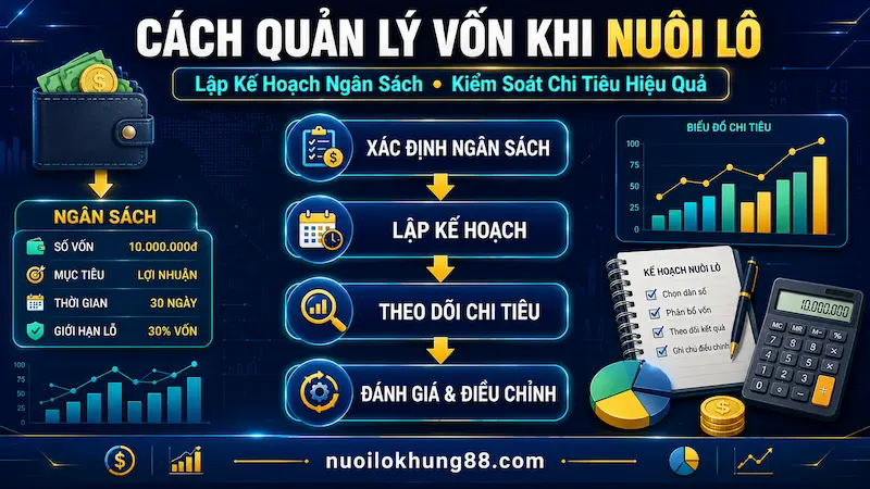 Cách quản lý vốn khi nuôi lô bằng kế hoạch ngân sách và theo dõi chi tiêu