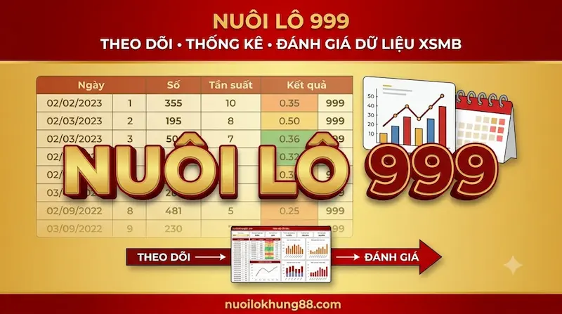 Nuôi lô 999 và cách theo dõi thống kê dữ liệu XSMB