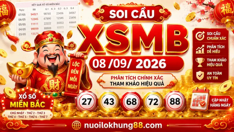 Soi cầu xsmb 08-09-2026 chuẩn xác theo thống kê
